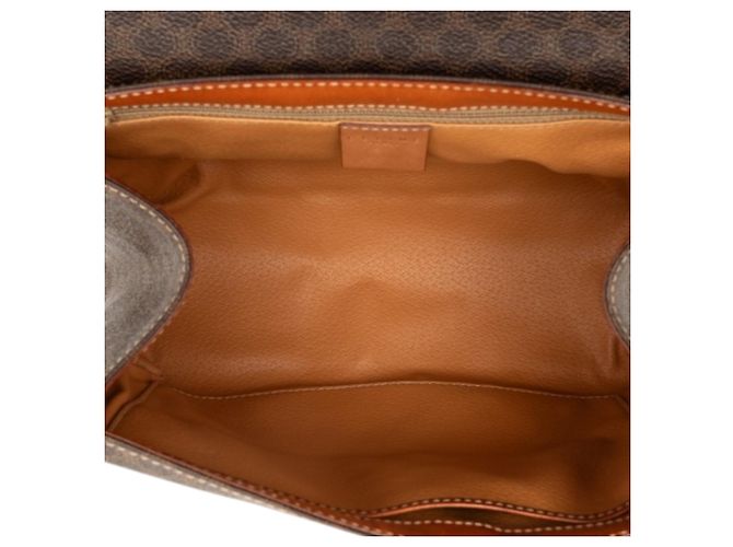 Céline Bolso Celine de lona revestida Macadam marrón Castaño - vista 4