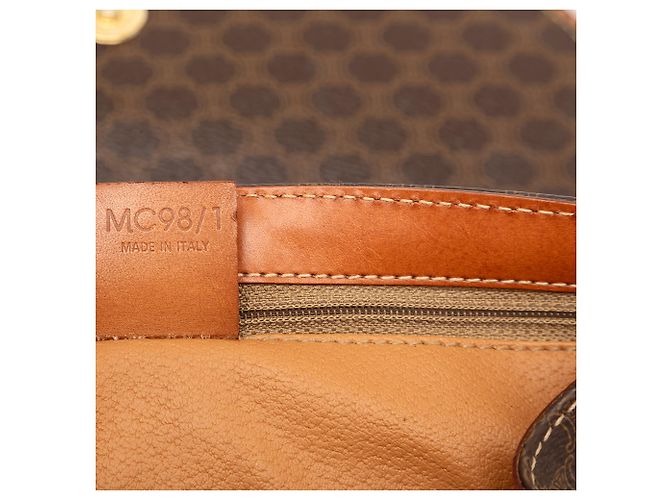 Céline Bolso Celine de lona revestida Macadam marrón Castaño - vista 6