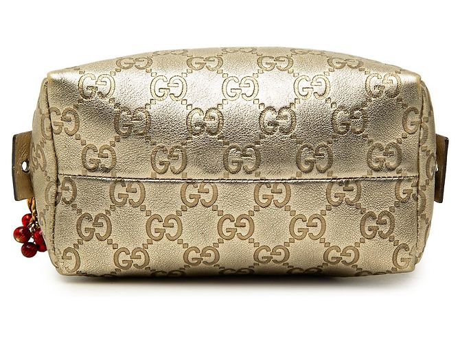 Neceser Gucci Gold Metallic Guccissima Dorado - vista 3