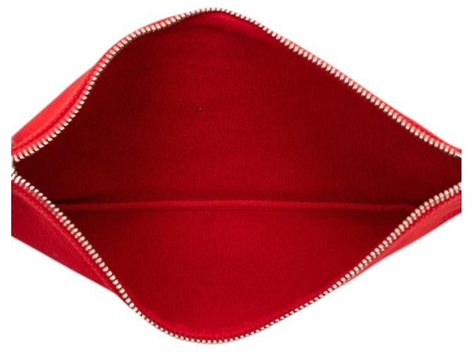 Prada Rote Canapa Canvas Logo Wristlet Pouch - Ansicht 4