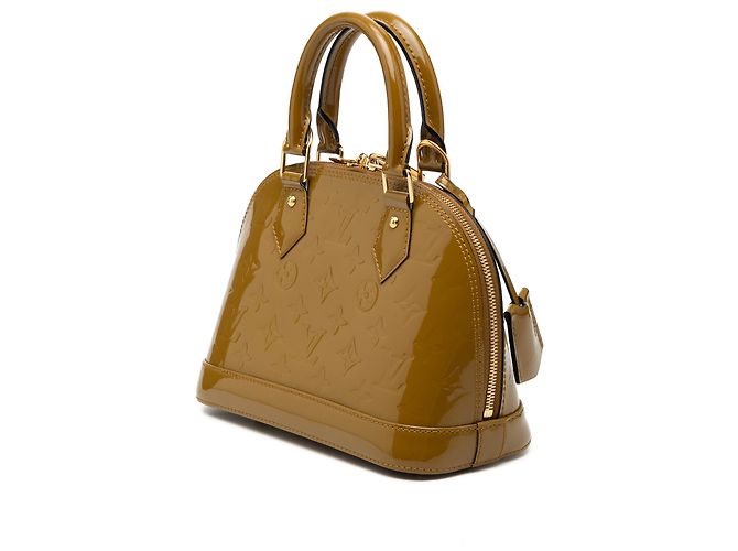 Louis Vuitton Alma BB en monograma vernis verde Verde oliva - vista 2