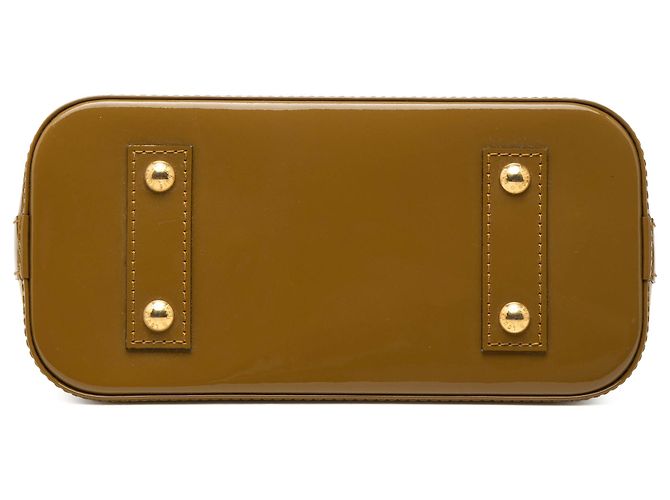 Louis Vuitton Alma BB en monograma vernis verde Verde oliva - vista 3