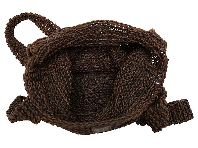 Chanel Shoulder Bag Brown CC Strickkalbsleder Braun Dunkelbraun - Ansicht 4