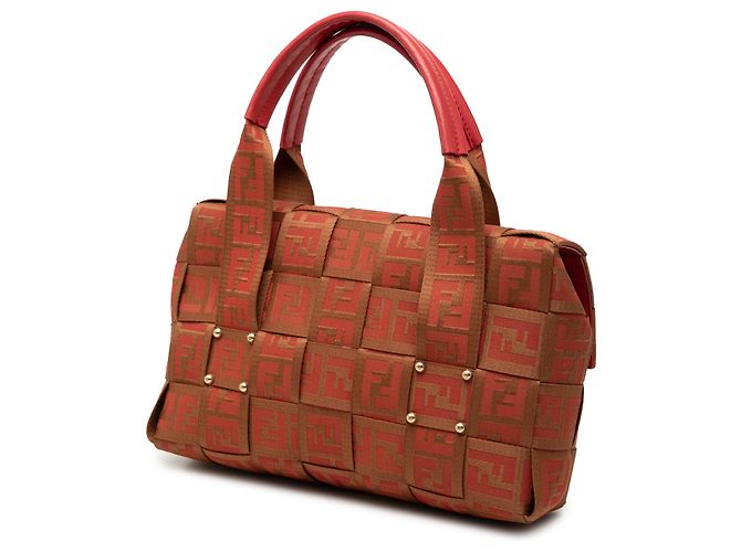 Borsa Fendi Brown Zucca Canvas Crossword Marrone - vista 2