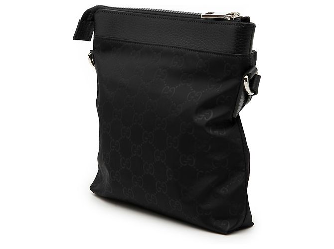 Borsa a tracolla Gucci in nylon GG nero - vista 2