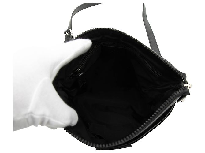 Borsa a tracolla Gucci in nylon GG nero - vista 4
