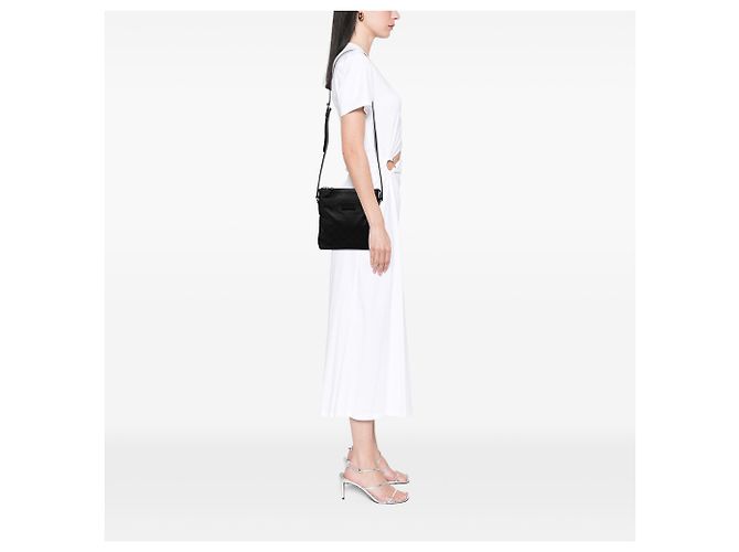 Borsa a tracolla Gucci in nylon GG nero - vista 7