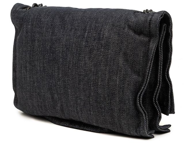 Salvatore Ferragamo Borsa a tracolla Ferragamo Viva Bow in denim nero, piccola - vista 2