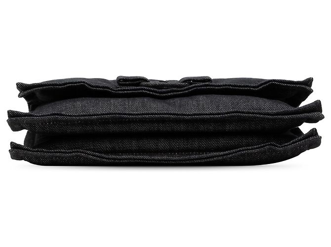 Salvatore Ferragamo Borsa a tracolla Ferragamo Viva Bow in denim nero, piccola - vista 3