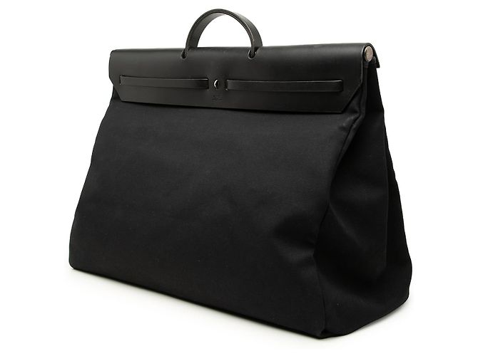 Hermès Black Toile Herbag TGM Schwarz - Ansicht 2