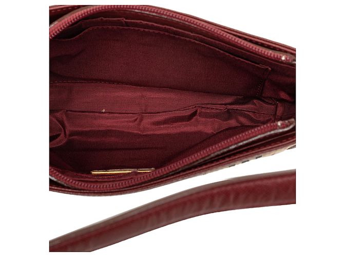 Borsa a tracolla in tela Burberry Beige House Check - vista 4