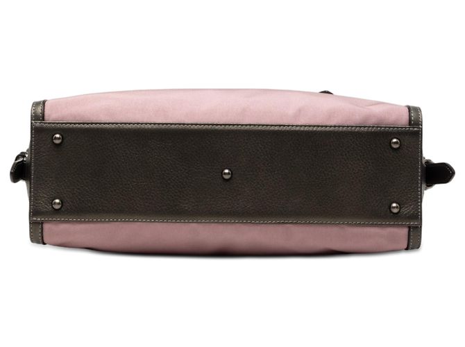 Tote de lona Burberry rosa com padrão Nova Check e acabamento em couro - vista 3