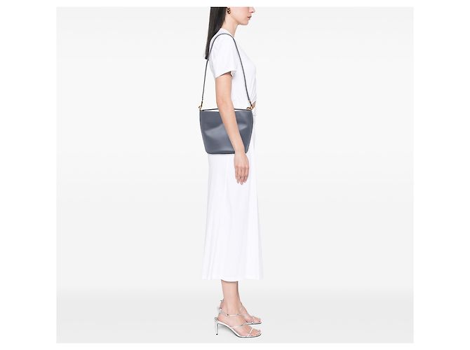 Céline Celine Bucket 16 aus glattem Kalbsleder in Grau Größe Medium Braun Anthrazitgrau - Ansicht 6