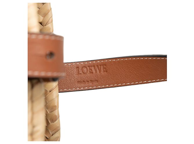 LOEWE Beige Small Raffia Anagram Basket Tote - Ansicht 5
