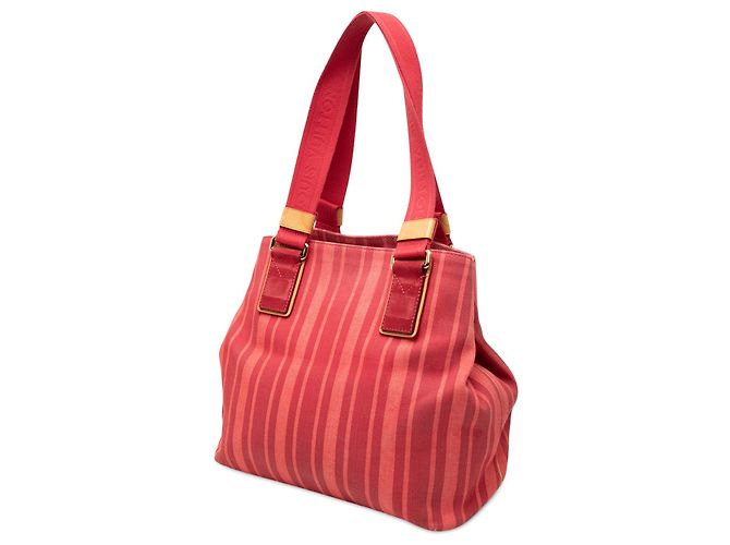 Louis Vuitton Cabas PM en toile rouge Plein Soleil - vue 2
