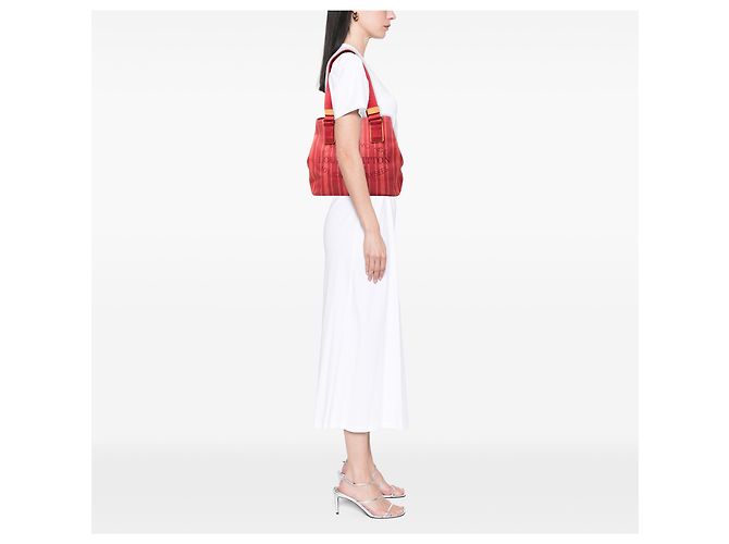 Louis Vuitton Cabas PM en toile rouge Plein Soleil - vue 6