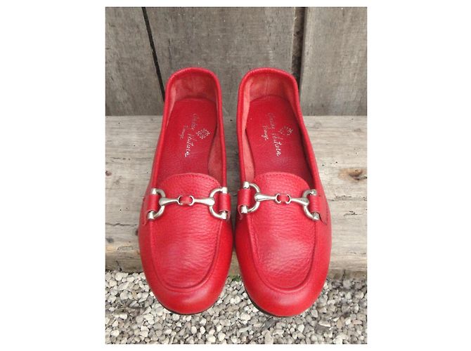 Autre Marque Andrea Ventura Firenze Mocassini in pelle rossa Rosso - vista 2