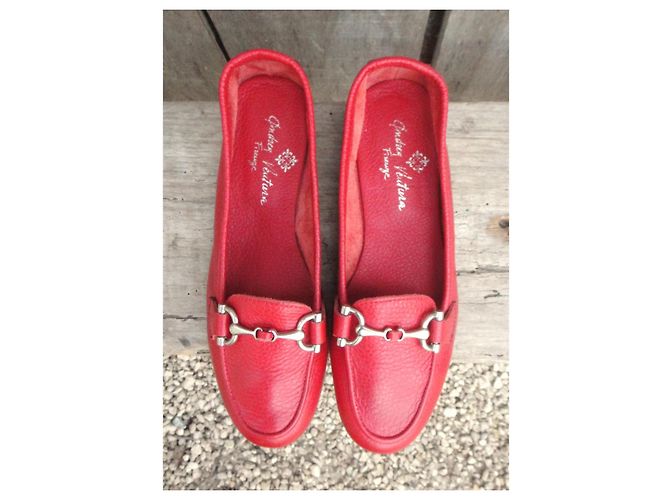Autre Marque Andrea Ventura Firenze Mocassini in pelle rossa Rosso - vista 4
