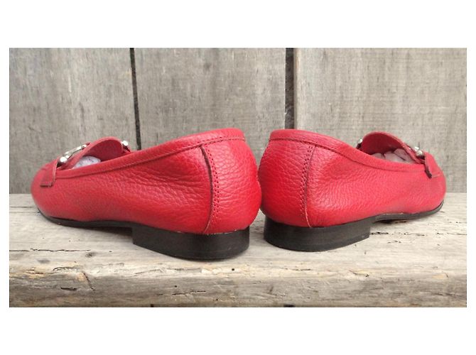 Autre Marque Andrea Ventura Firenze Mocassini in pelle rossa Rosso - vista 5