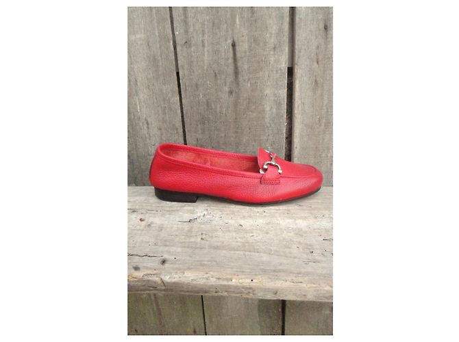 Autre Marque Andrea Ventura Firenze Mocassini in pelle rossa Rosso - vista 9
