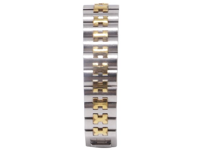 Hermès Profile Quarz-Uhr aus silbernem Edelstahl - Ansicht 2