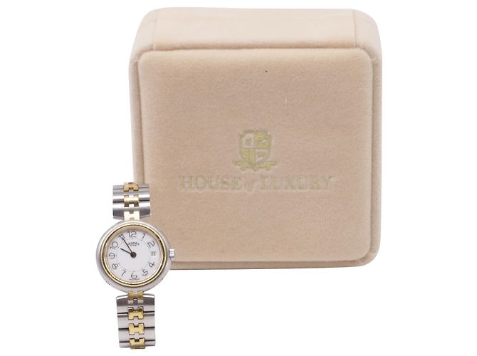 Hermès Profile Quarz-Uhr aus silbernem Edelstahl - Ansicht 3