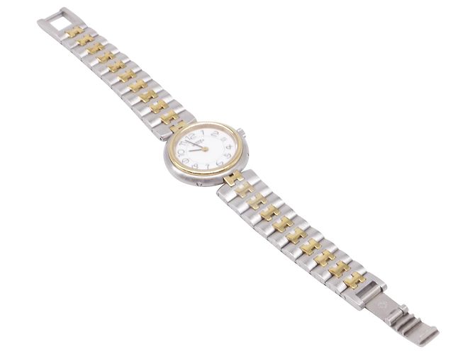 Hermès Profile Quarz-Uhr aus silbernem Edelstahl - Ansicht 4