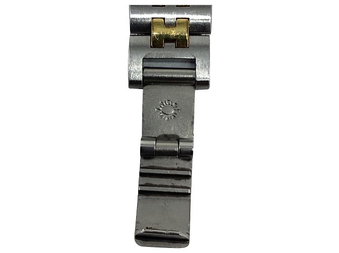 Hermès Profile Quarz-Uhr aus silbernem Edelstahl - Ansicht 7