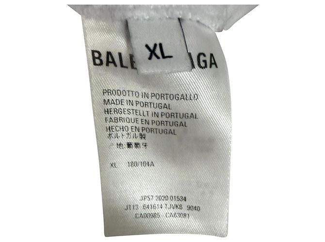 Camiseta oversized con estampado Balenciaga en algodón blanco Crudo - vista 10