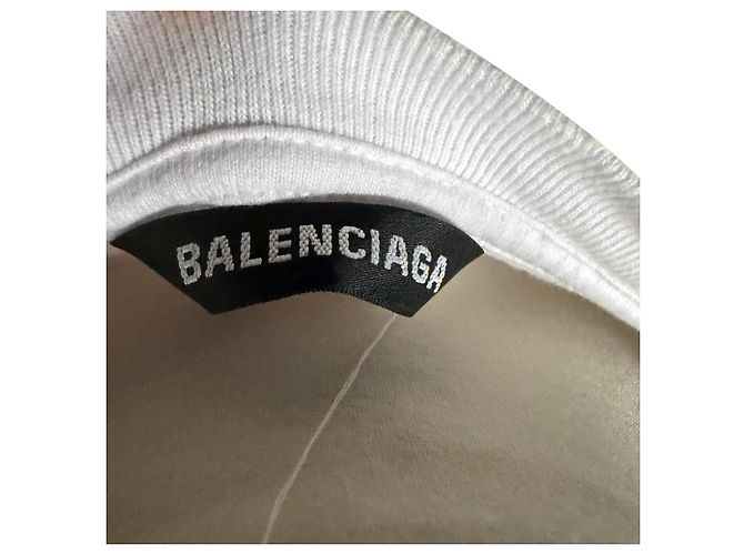 Camiseta oversized con estampado Balenciaga en algodón blanco Crudo - vista 9
