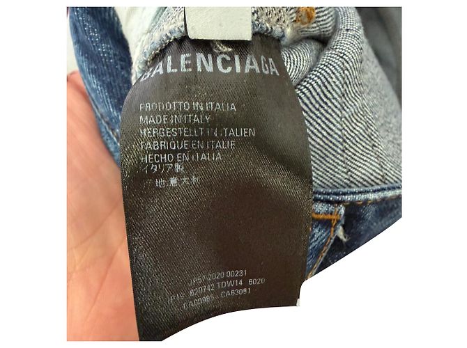 Everyday Vaqueros de pierna recta Balenciaga en algodón azul Azul claro - vista 4