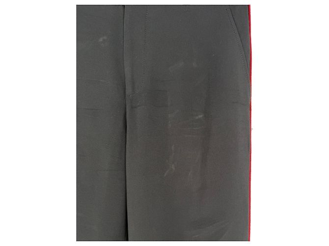 Pantalones de pierna recta con raya lateral Gucci en viscosa negra - vista 3