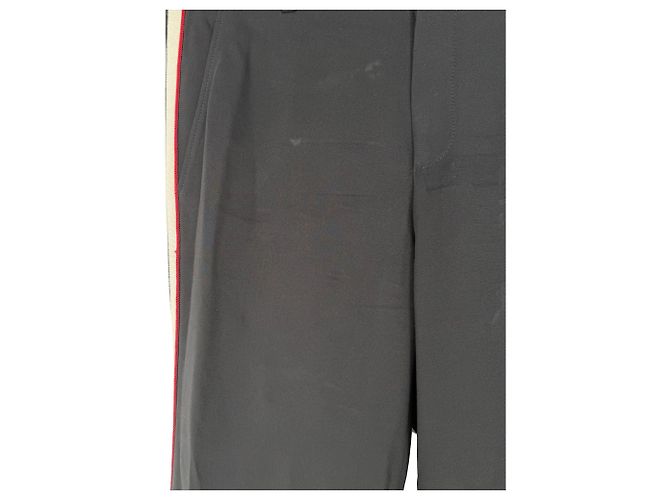 Pantalones de pierna recta con raya lateral Gucci en viscosa negra - vista 4