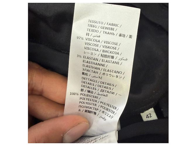 Pantalones de pierna recta con raya lateral Gucci en viscosa negra - vista 9