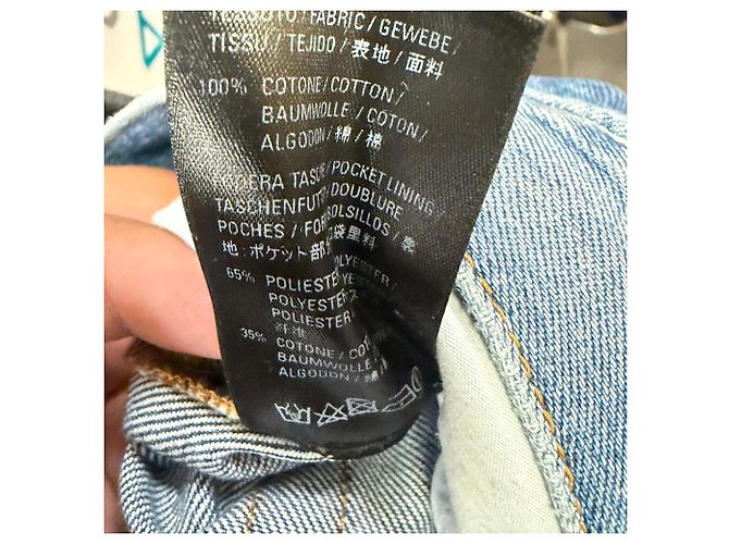 Jeans a vita media Balenciaga in cotone blu Stampa python - vista 3