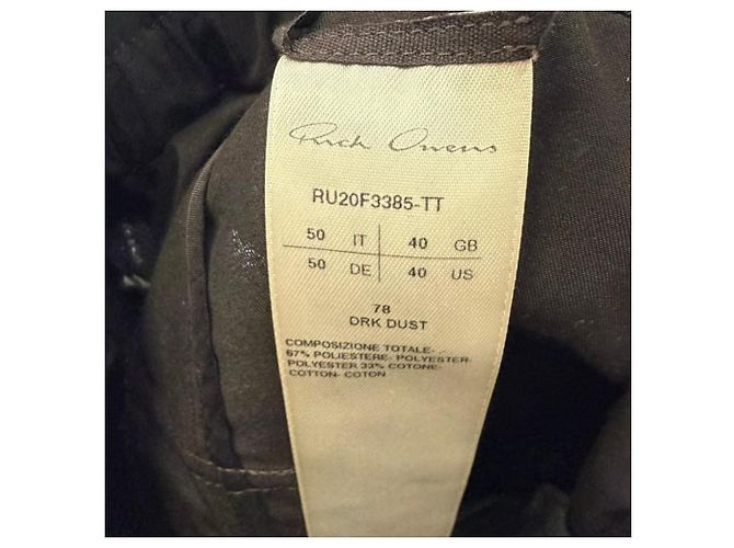 Rick Owens Zipped Cargo Pants in Black Polyester - view 6