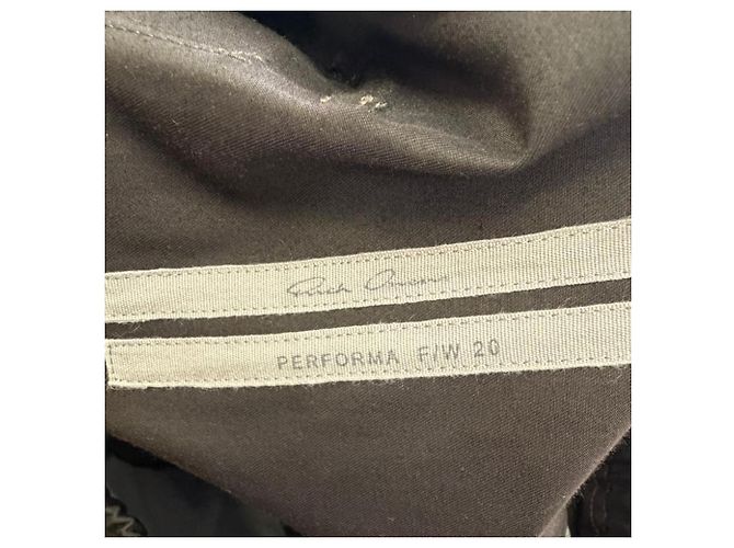 Rick Owens Zipped Cargo Pants in Black Polyester - view 7