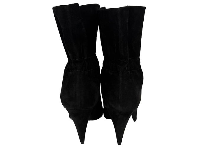 Stivaletti con elastico Étienne di Saint Laurent in scamosciato nero - vista 3