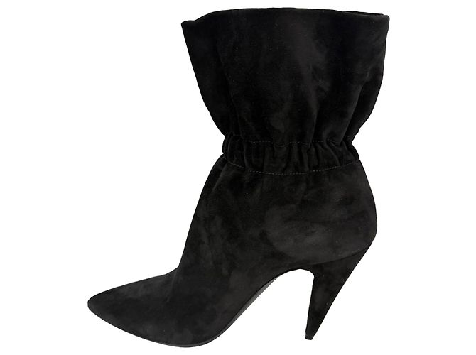 Stivaletti con elastico Étienne di Saint Laurent in scamosciato nero - vista 4