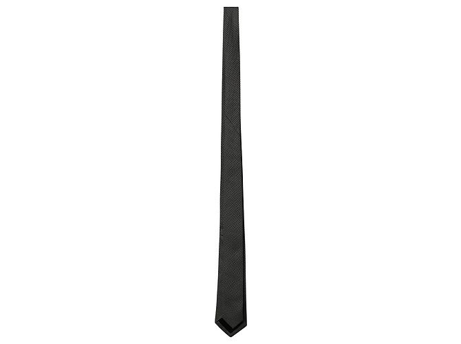 Ralph Lauren Houndstooth Tie in Grey Silk - view 2