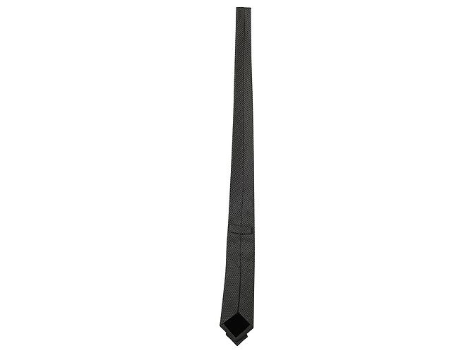 Ralph Lauren Houndstooth Tie in Grey Silk - view 3