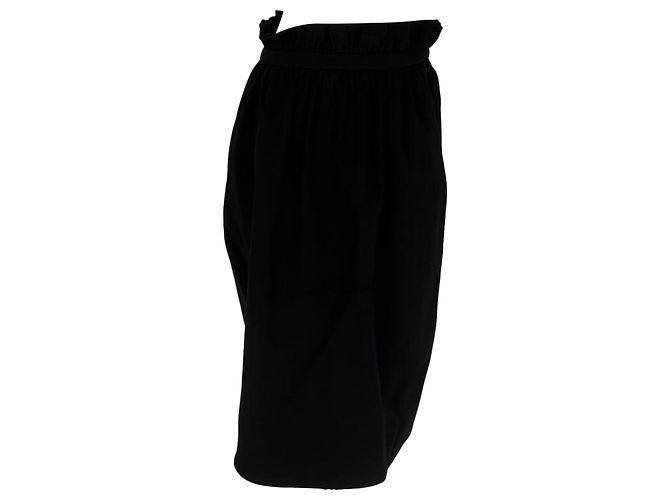 Versace Minirock mit geraffter Taille aus schwarzer Viskose - Ansicht 2