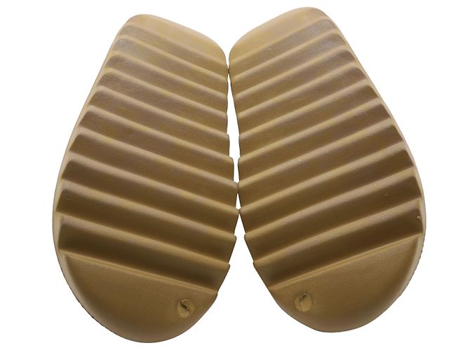 Ciabatte Yeezy Ochre in gomma Camel Giallo Cammello - vista 7