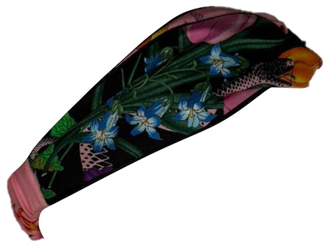 Serre-tête Gucci à imprimé floral en soie multicolore - vue 2