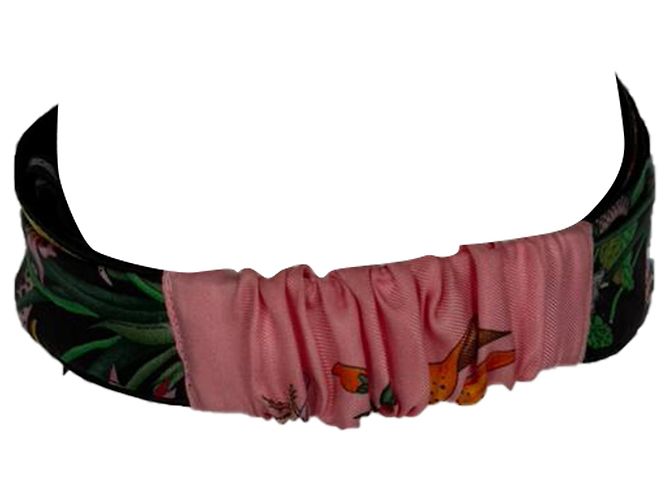 Serre-tête Gucci à imprimé floral en soie multicolore - vue 3