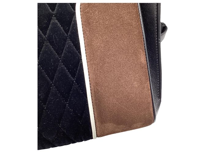 Borsa Sella Tod's in velluto marrone e pelle - vista 8