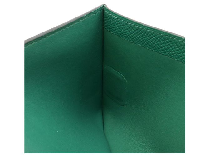 Cartera compacta Béarn en piel Epsom Hermès Verde - vista 8
