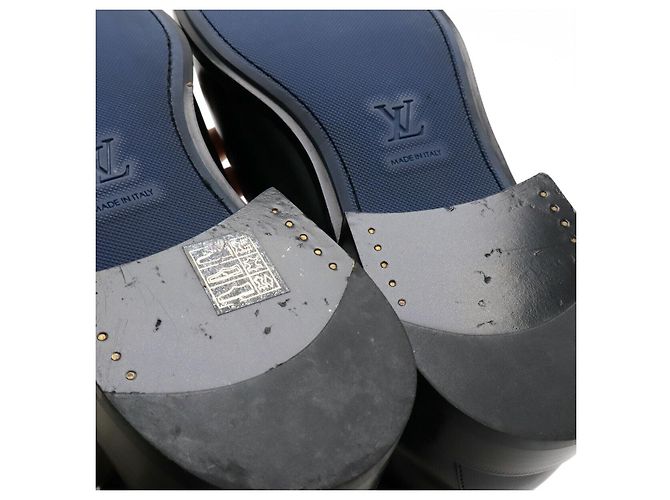 Stivaletti Louis Vuitton Damier Infini Nero Blu - vista 6