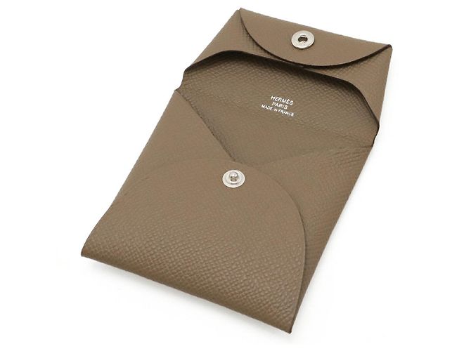 Portafoglio Bastia in vitello Epsom Hermès Marrone - vista 4