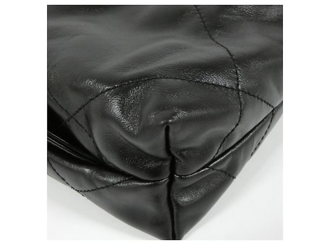 Timeless Chanel 22 Kalbsleder Rucksack Schwarz - Ansicht 3